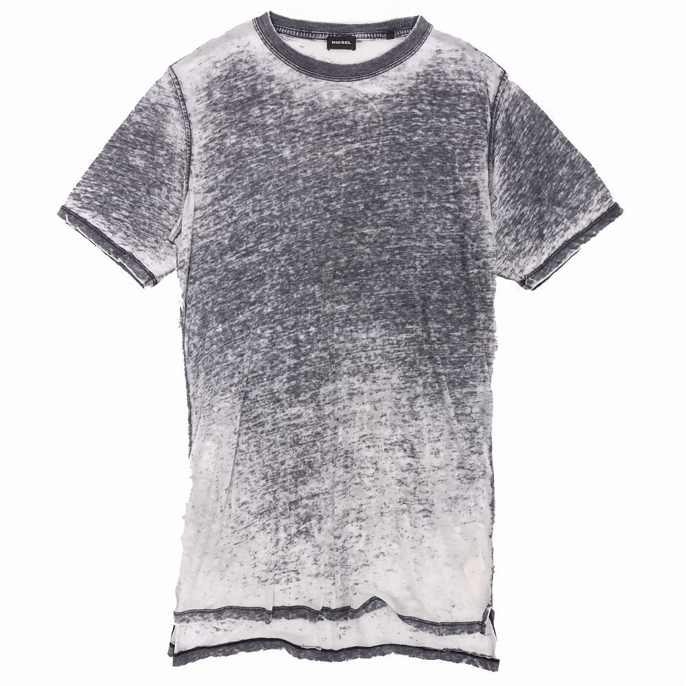 DIESEL ダメージ加工風 半袖Tシャツ グレー snc ディーゼル DIESEL Tシャツ カットソー 3XL グレー系