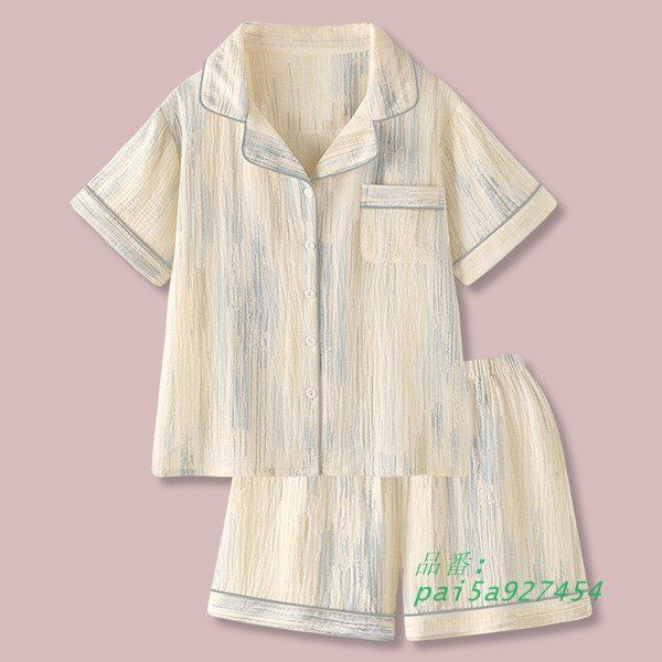 ルームウェア パジャマ 上下セット夏トップス パンツ レディース ルームウェア ナイトウェア プレゼント 結婚祝い パジャマ 日系 部屋着 pai5a927454