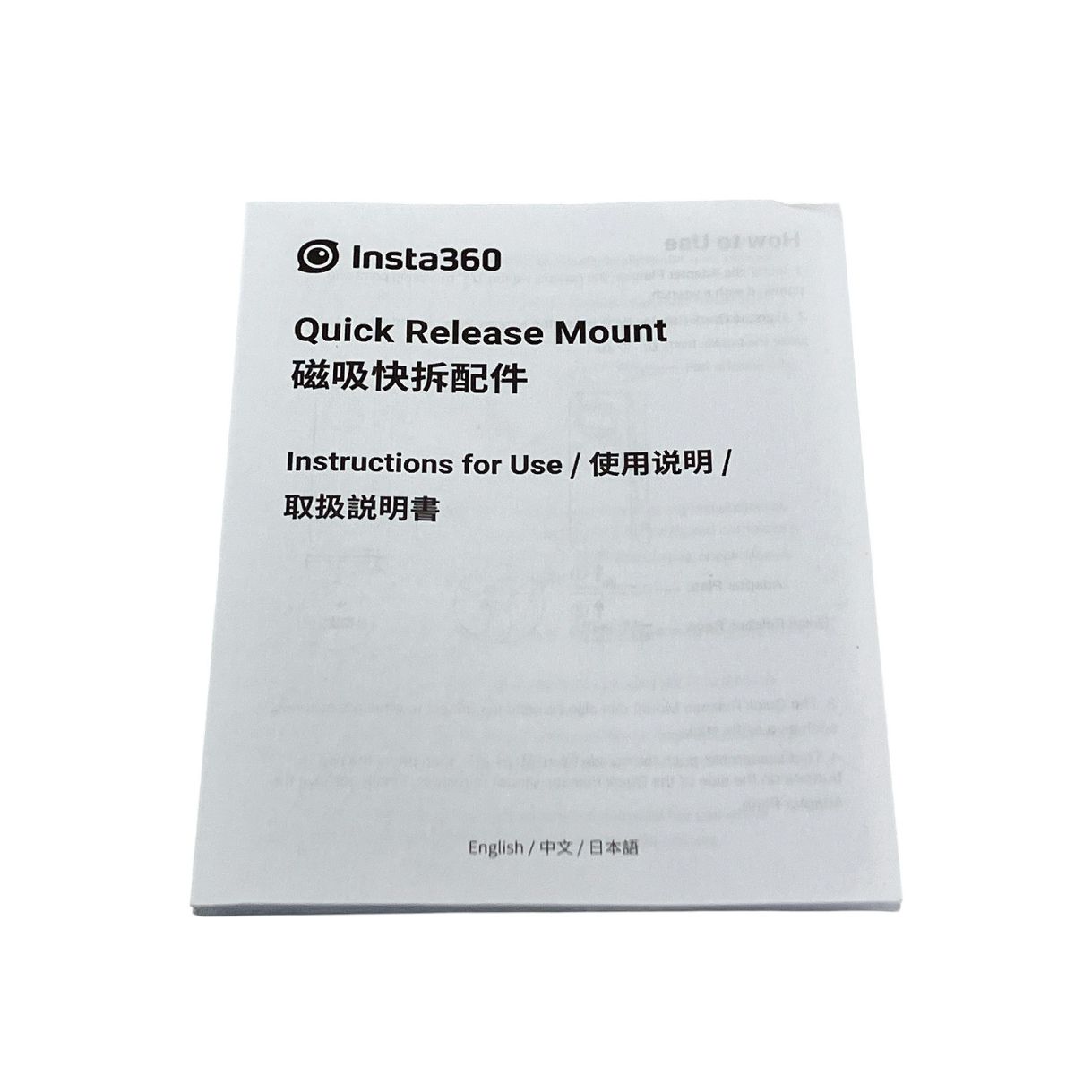 Insta 360 インスタ360 Quick Release mount クイックリリースマウント カメラ アタッチメント