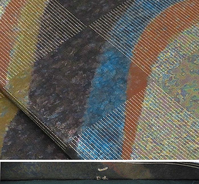 袋帯 正絹 染色作家 草野一騎作 袋帯 良品 リサイクル g0624 - メルカリ