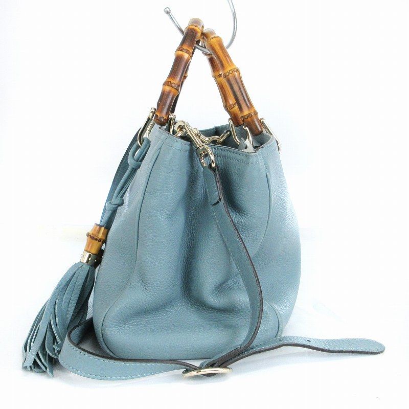 グッチ GUCCI 50周年限定 バンブー ショルダーバッグ ハンド 2WAY 斜め