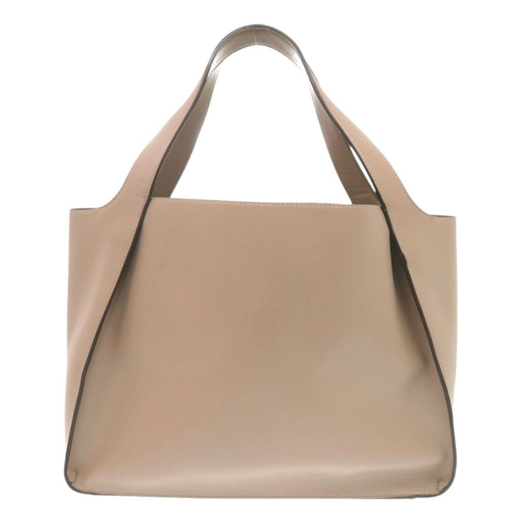 美品 ステラマッカートニー ロゴ トートバッグ MOSS グレージュ 