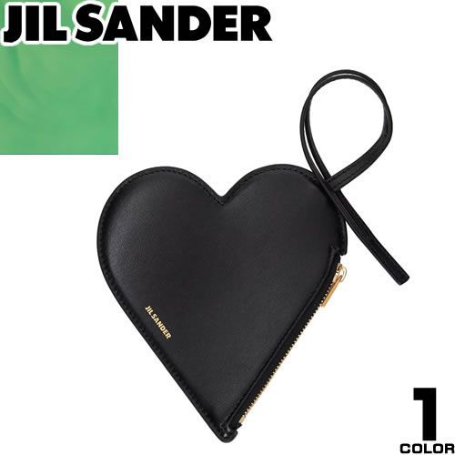 ジルサンダー JIL SANDER ポーチ ハート 小物入れ コインケース レディース 2024年春夏新作 バッグチャーム ロゴ リスレット付き ブランド 革 本革 かわいい 黒 ブラック HEART POUCH J08VL0005 P4840