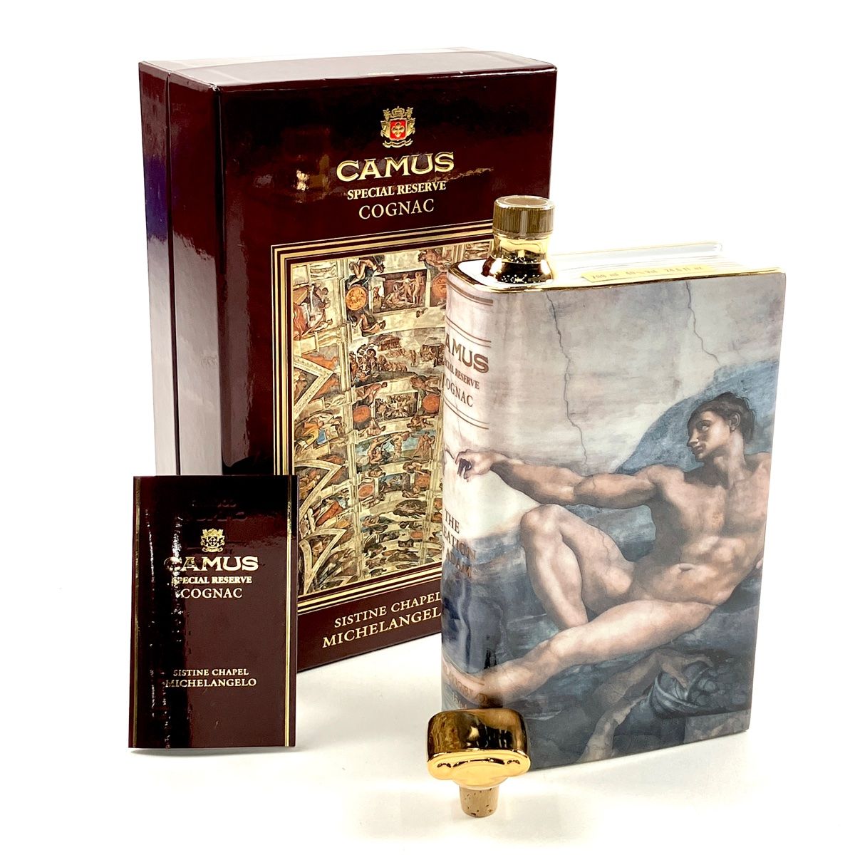 カミュ CAMUS リザーブ ミケランジェロ アダムの創造 ブック型ボトル 700ml ブランデー コニャック 古酒