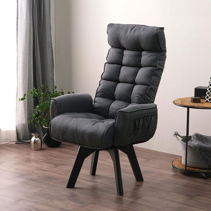 5営業日で発送 IRISOHYAMA アイリスオーヤマ 回転ファブリックチェア ハイバック FACN-KHB アッシュ