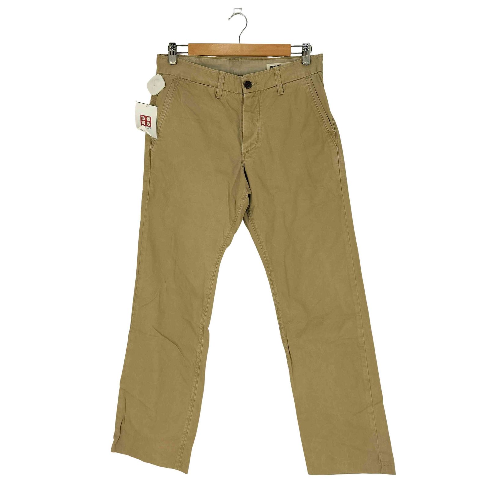 STONE チノパン ボタンフライ ブラウン USED加工 48 STONE チノパン