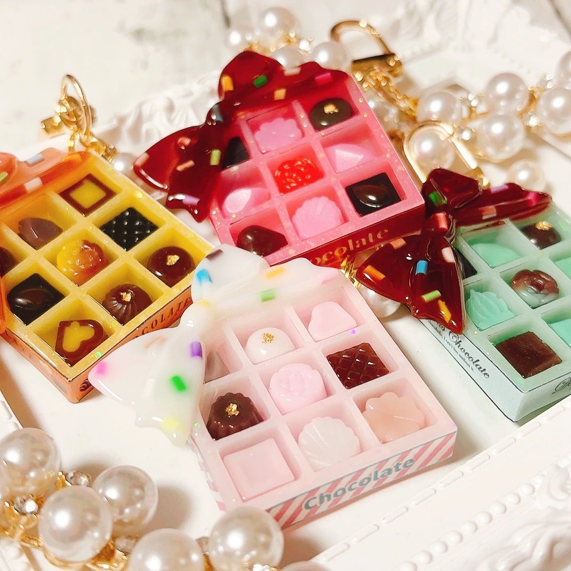 バレンタインいちごチョコ◇シャカシャカキーホルダー シェイカー