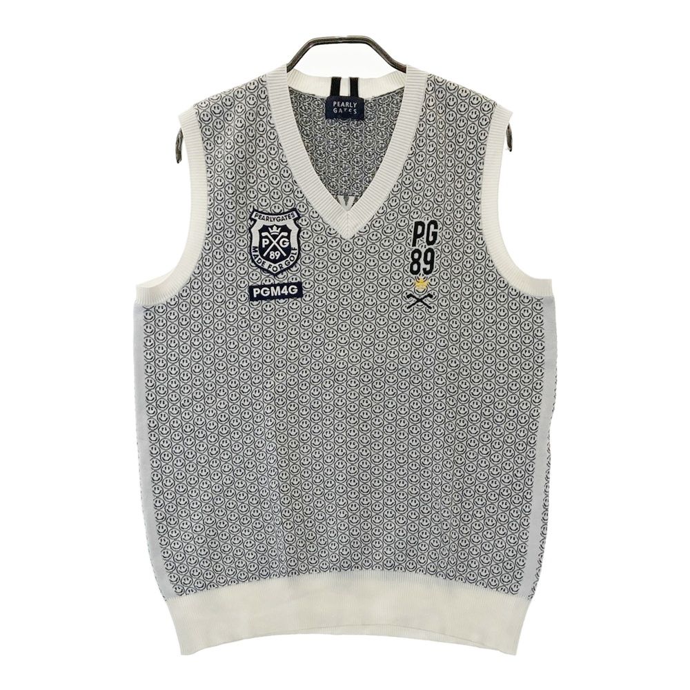 サイズ：4 PEARLY GATES 最高 パーリーゲイツ Vネック ニットベスト