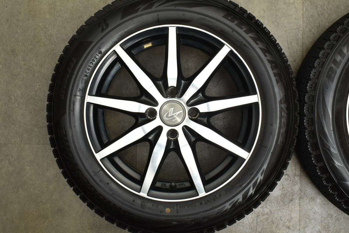 アクア フィット等に Weds レオニス 15in 6J 43 PCD100 ブリヂストン ブリザック VRX2 175|65R15 ヴィッツ ポルテ スペイド スイフト TRITUETUBI_COM