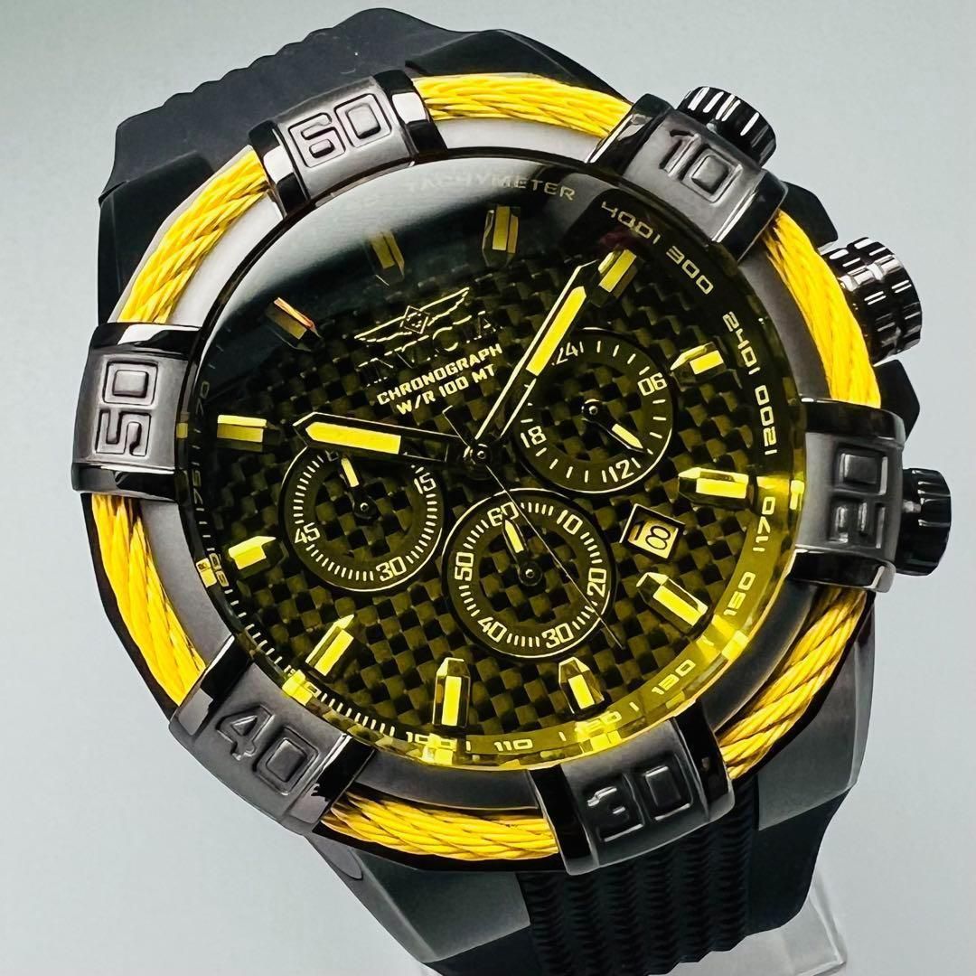 腕時計 INVICTA インビクタ イエロー 新品 メンズ ケース付属 黄色