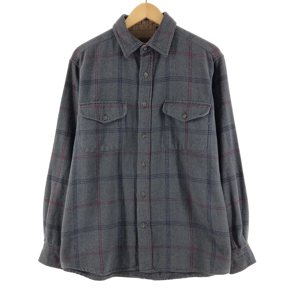 古着 長袖 チェック柄 フランネルシャツ メンズL/eaa368485