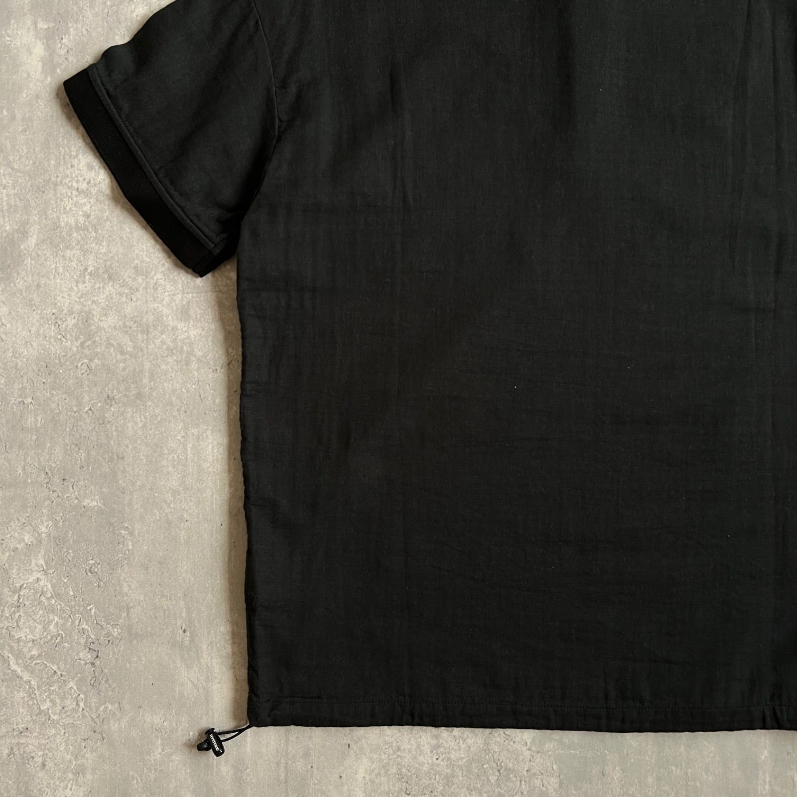 HYSTERIC GLAMOUR ヒステリックグラマー HYSBAND ヒスガール ドローコード付 半袖ポロシャツ ブラック 0161AH13 Sサイズ 日本製 WWW_MORNINGWALKER_COM