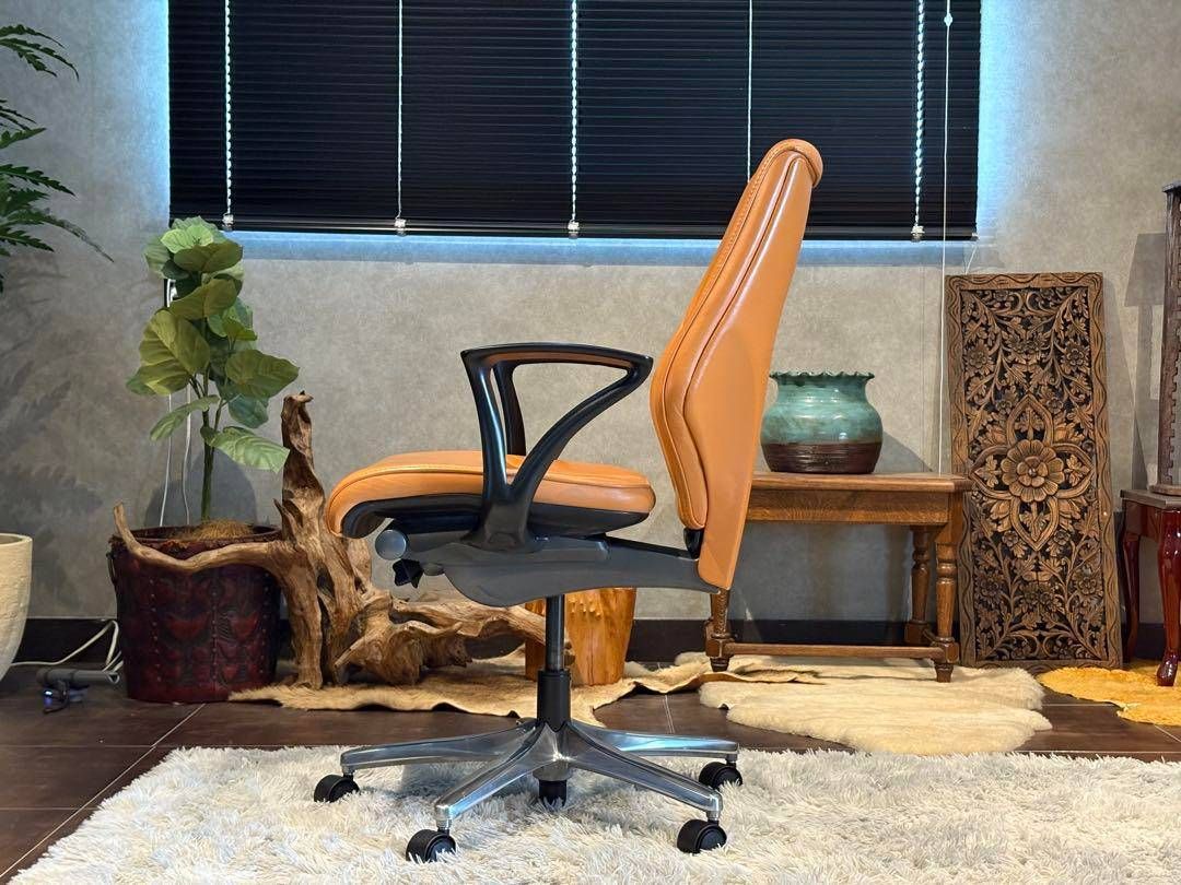 ⑥ジロフレックス 64 giroflex デスクチェア　ミッドセンチュリー IN 中古】giroflex 64 ジロフレックス 肘付ハイバックチェア 548474