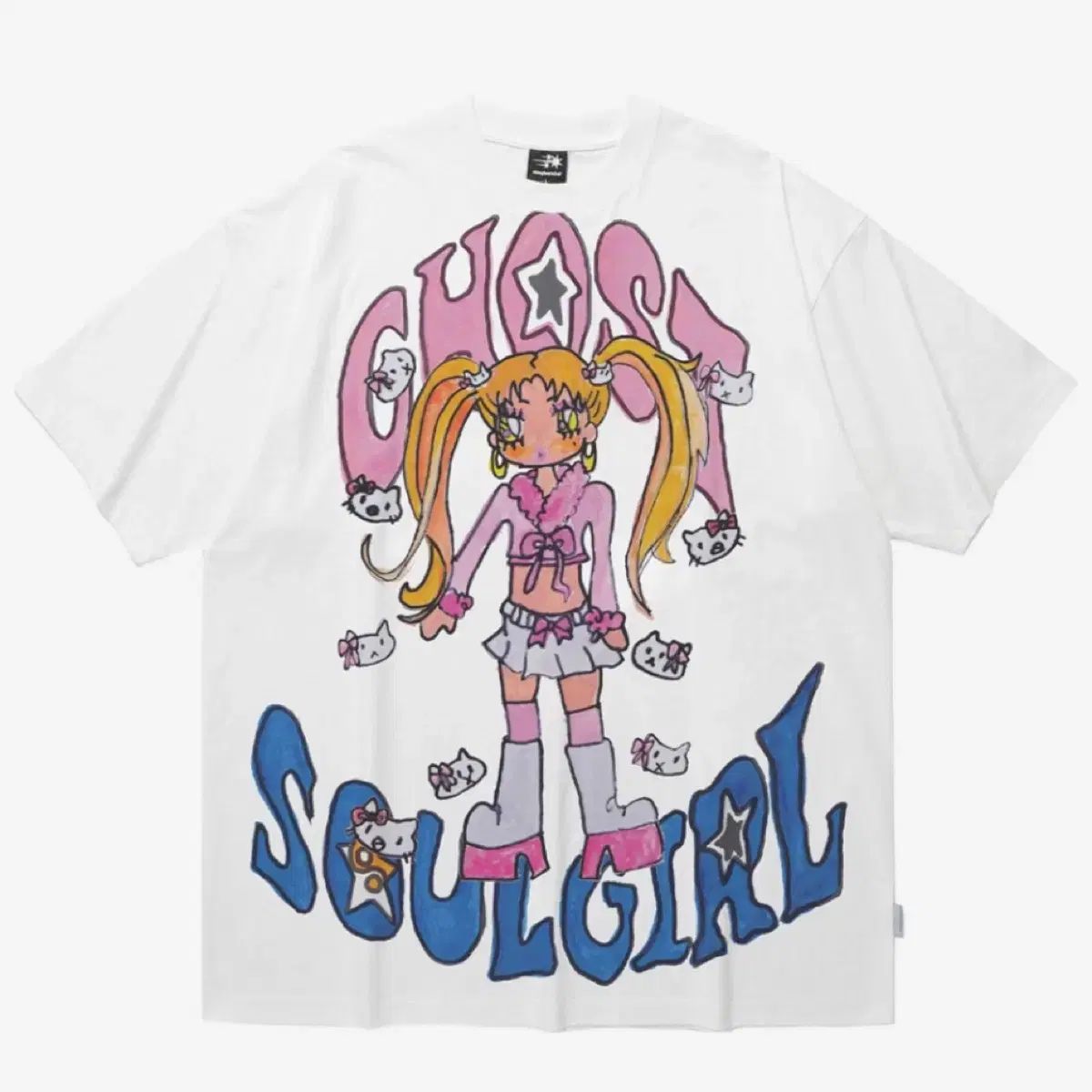 ソウル プッシーキャット ゴーストソウルガール ギャル Tシャツ