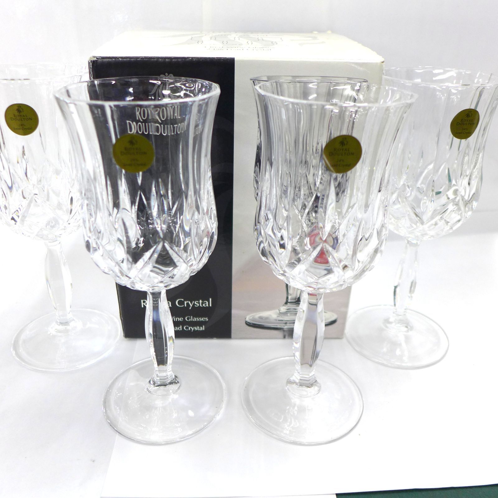 ROYAL DOULTON ロイヤルドルトン Roma Crystal ワイングラス 4客 ROYAL DOULTON ロイヤルドルトン Roma Crystal ワイングラス 4客