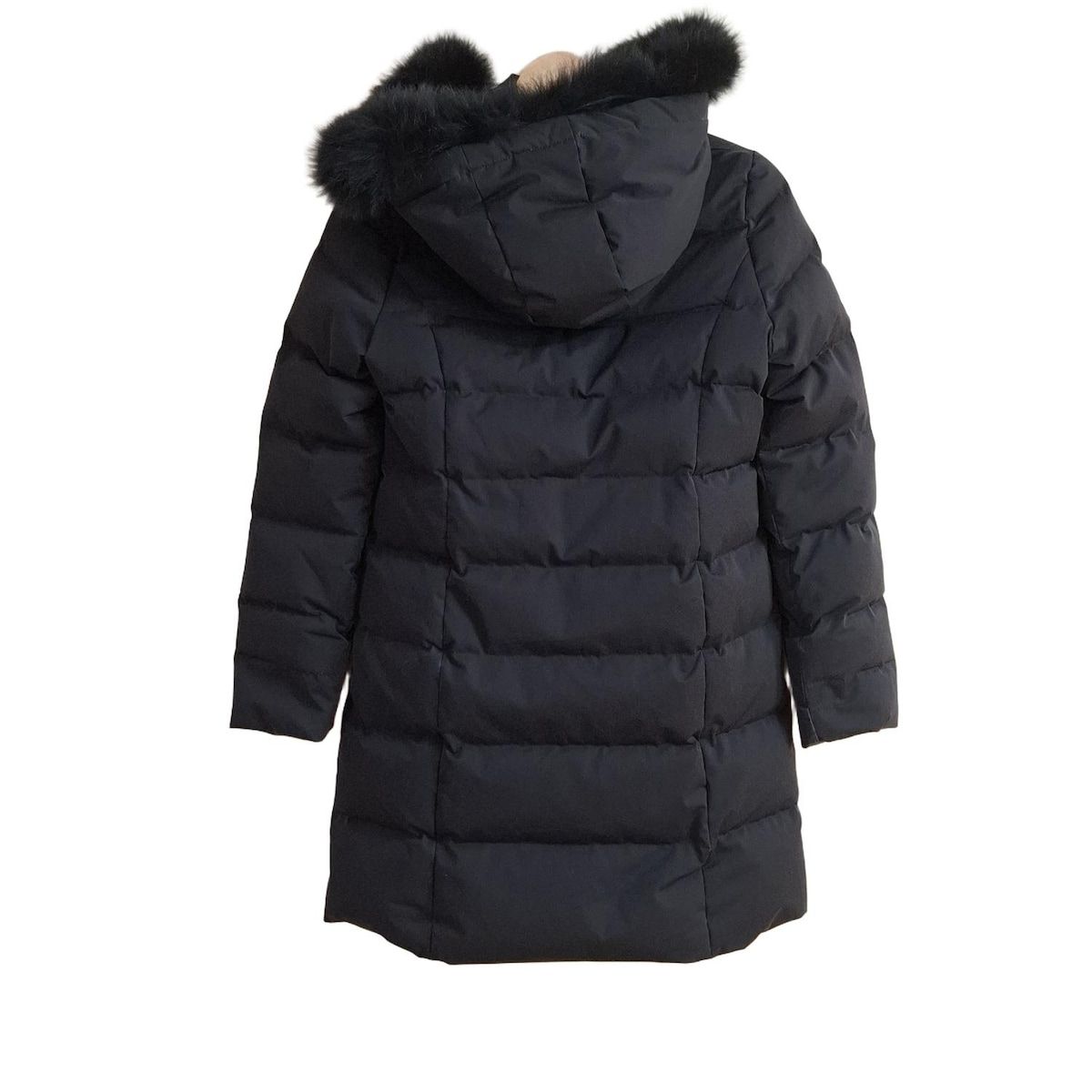 BEAMS ビームス ダウンコート サイズ36 S レディース - 黒 長袖|フォックス|フード取り外し可|Ｄemi-Luxe|冬