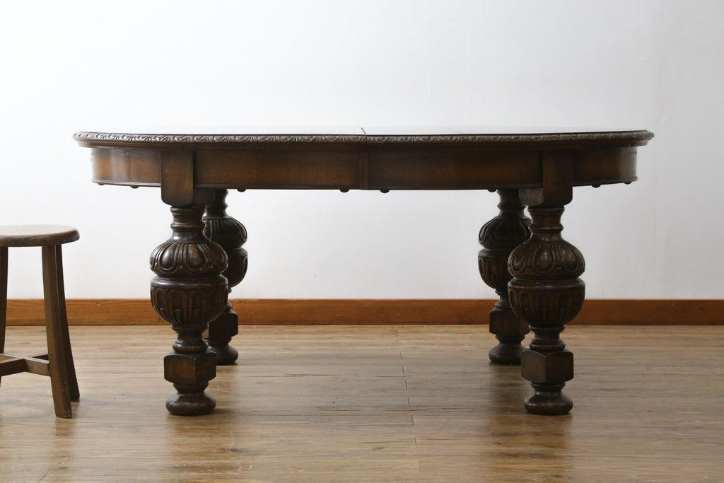 ダイニングテーブル アンティーク 英国 ☆事前問合せ必須☆ エクステンションテーブル イギリスアンティーク