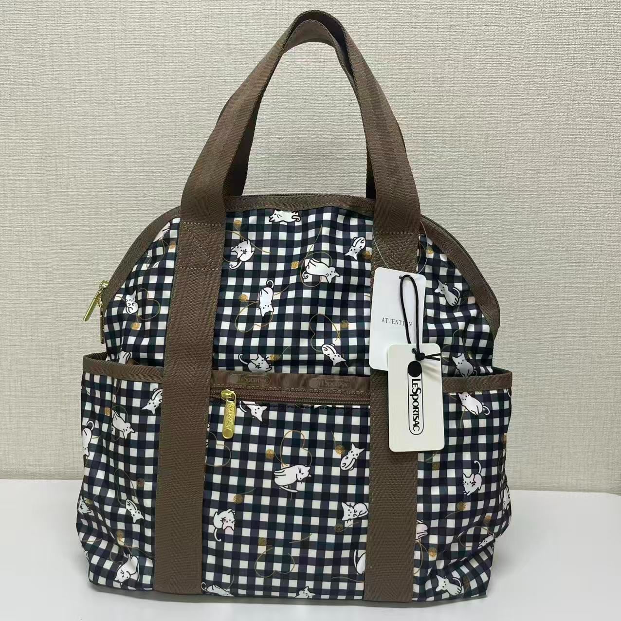 レスポートサック 大容量 猫柄 リュック バックパック Le Sportsac 
