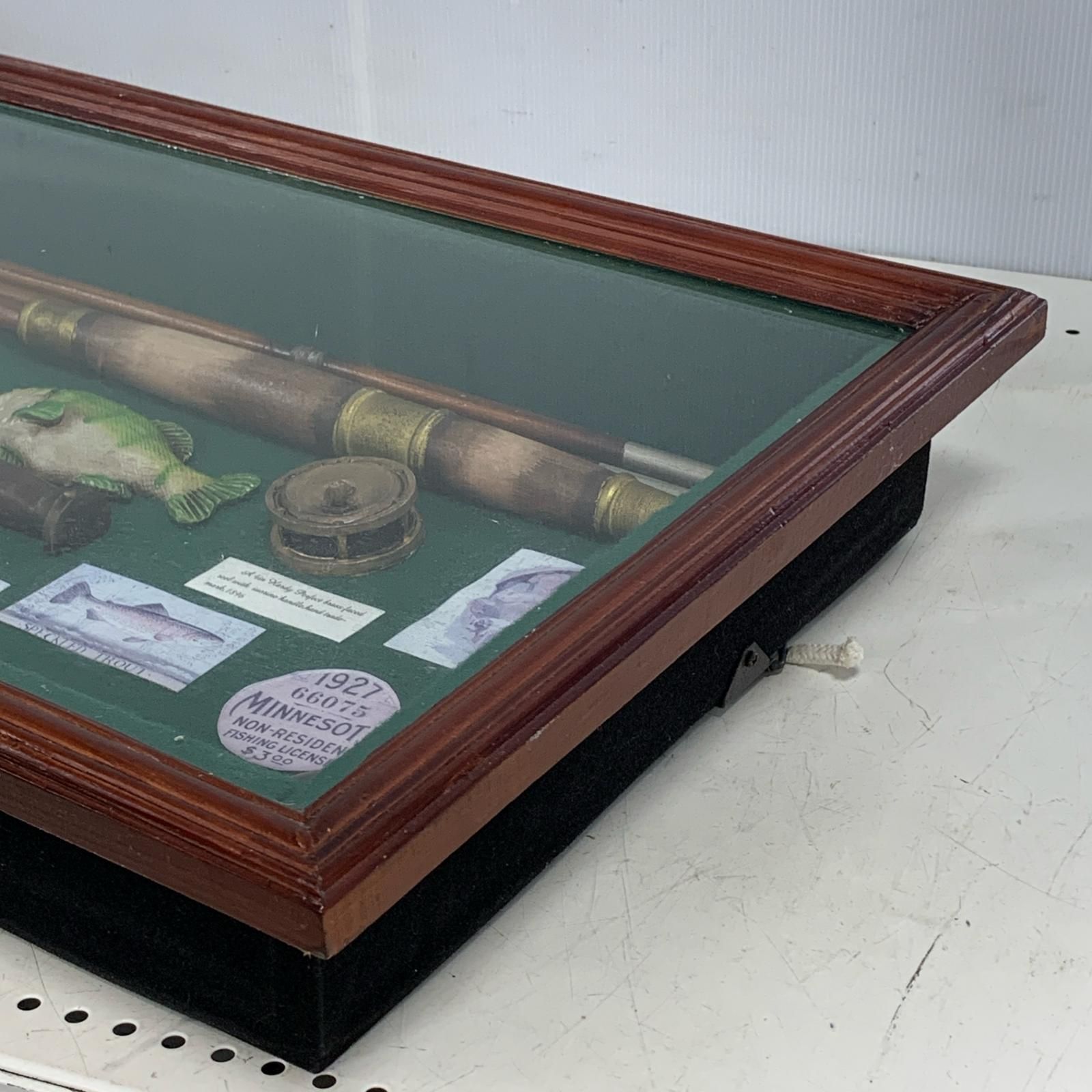 ★★ アンティーク オブジェ フライフィッシング ウォールアート 　85×35×10cm アンティーク オブジェ フライフィッシング ウォールアート 85