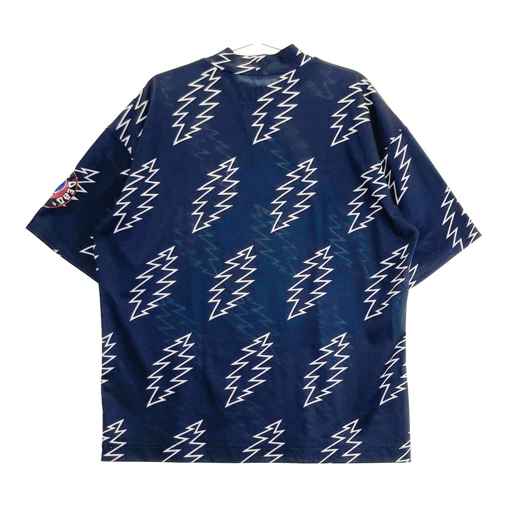 サイズ：48 HORN GMT ホーン ガーメント ×Grateful Dead ハイネック 半袖Tシャツ 総柄 ネイビー系 [240101477076] ゴルフウェア メンズ ストスト サイズ：48 HORN GMT ホーン ガーメント ×Grateful Dead