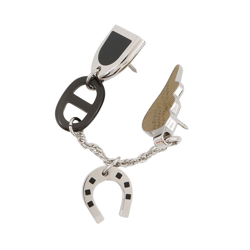 エルメス ブローチ ボン ヴォヤージュ バッファローホーン ラッカーメタル HERMES