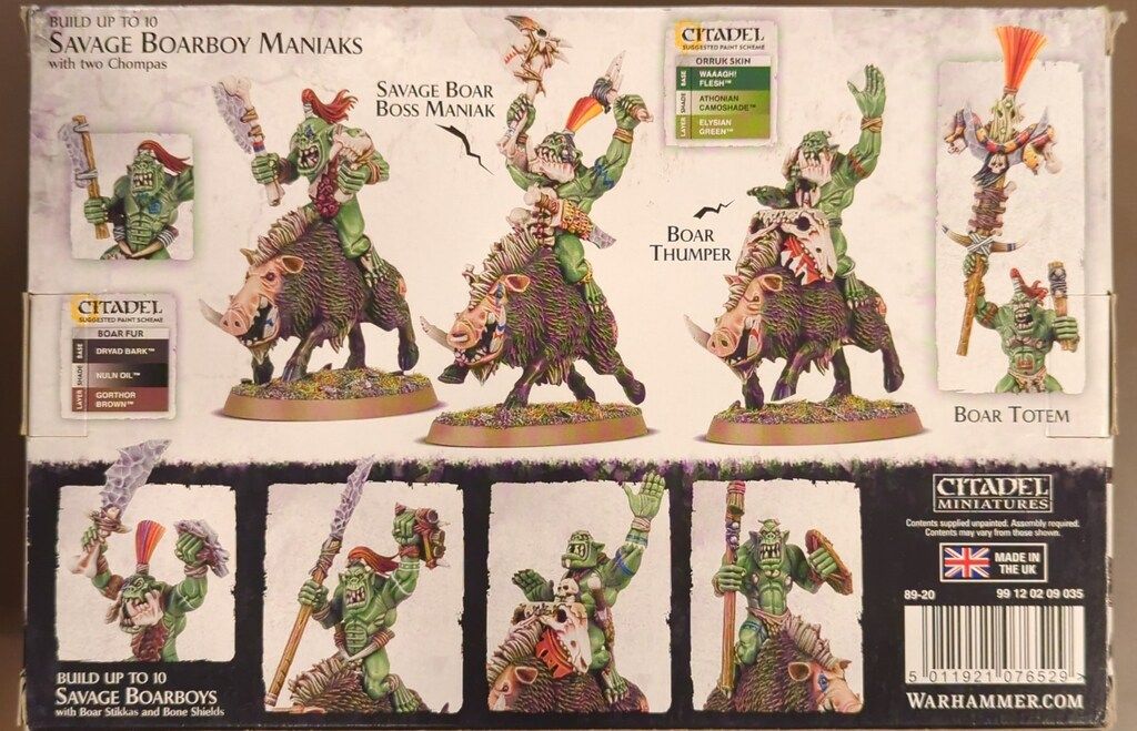 GAMESWORKSHOP WARHAMMER Age of Sigmar Bonesplitterz Savage Boarboys サヴェッジ ボアボゥイズ