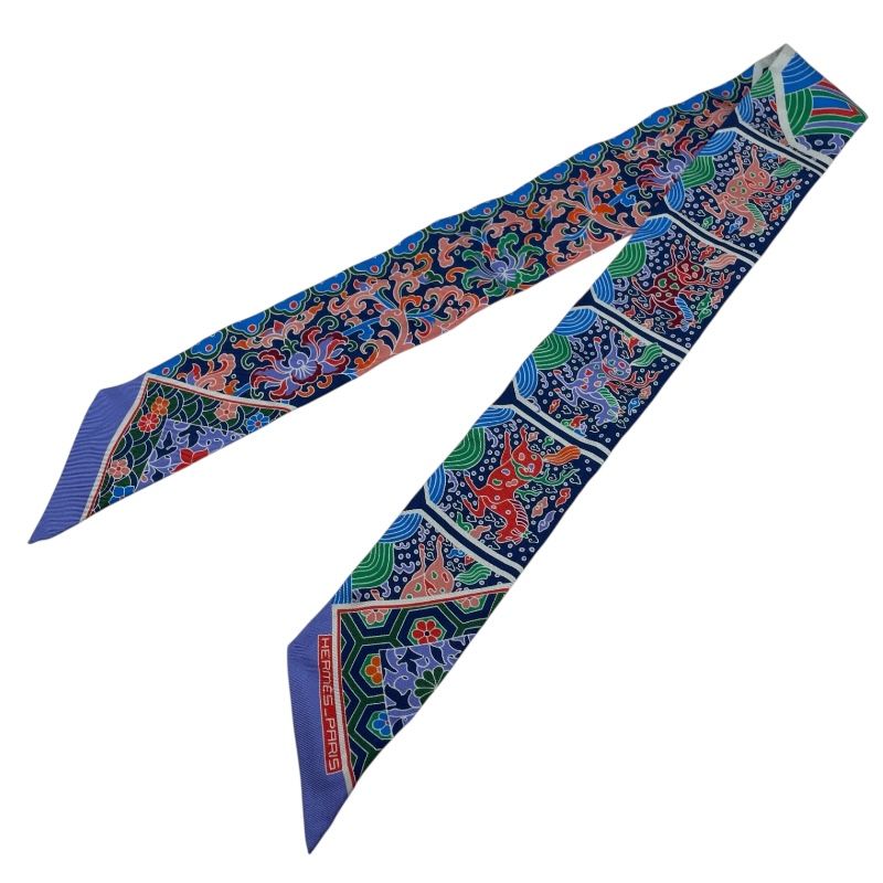 エルメス HERMES ツイリー 王室のコレクション マルチカラー シルク レディース スカーフ