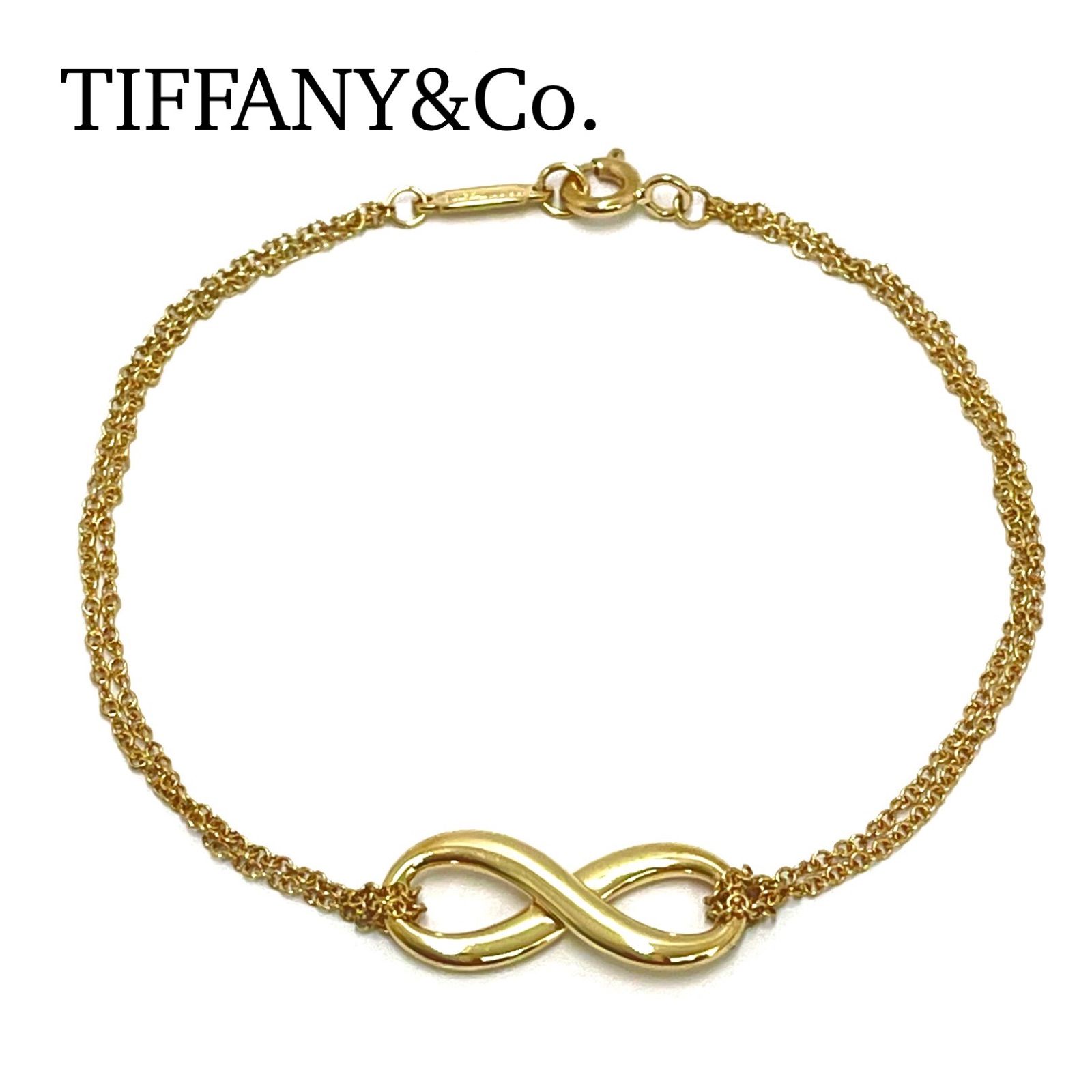 TIFFANY-Co. | ティファニー インフィニティ ブレスレット 750YG ダブルチェーン