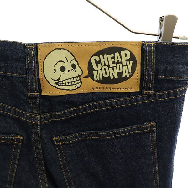 チープマンデー スリム デニムパンツ W24 ネイビー CHEAP MONDAY  