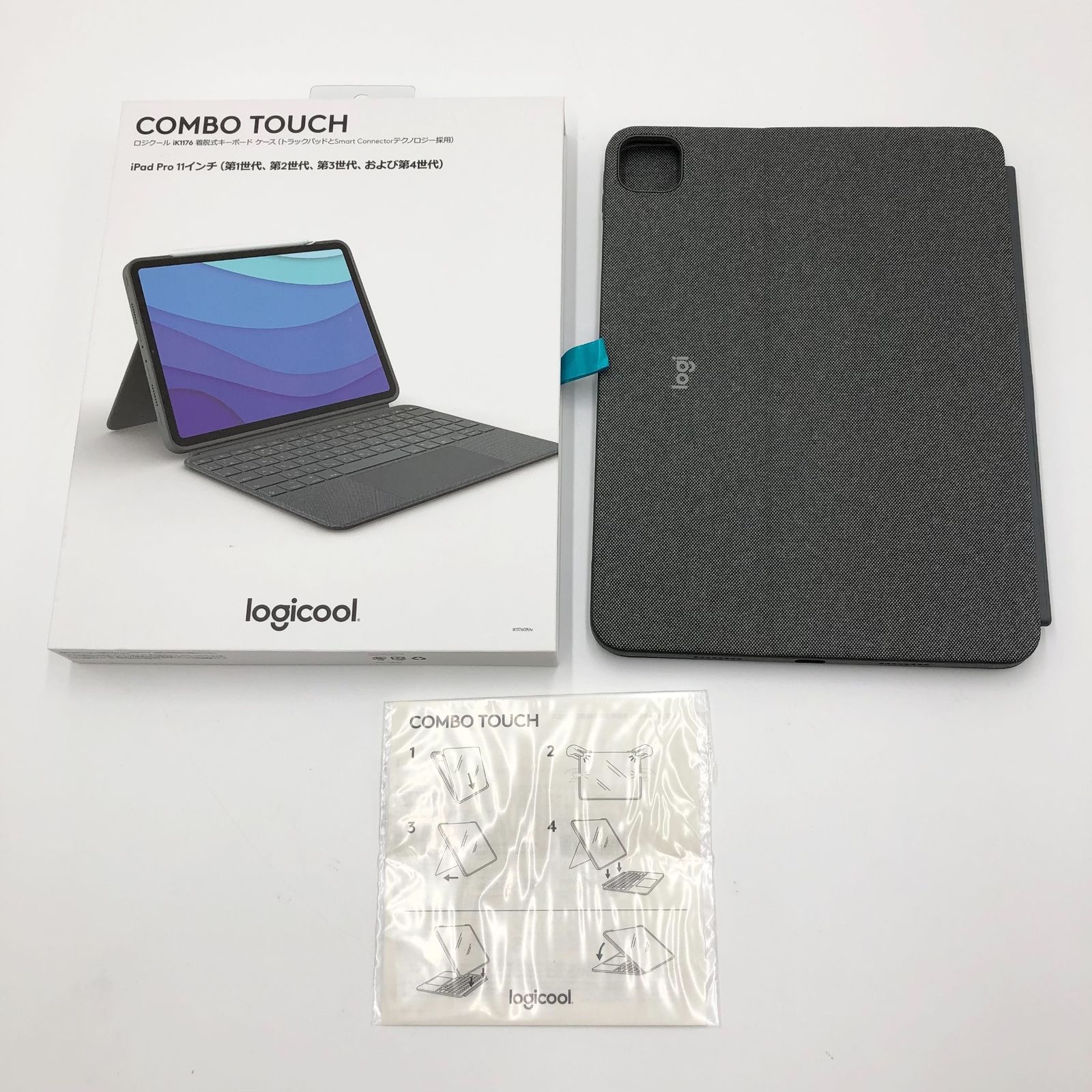 Logicool ロジクール Logicool iPad Pro 11インチ 第4|3|2|1世代 対応 トラックパッド Combo Touch iK1176GRAr 正規品 2年間メーカー保証