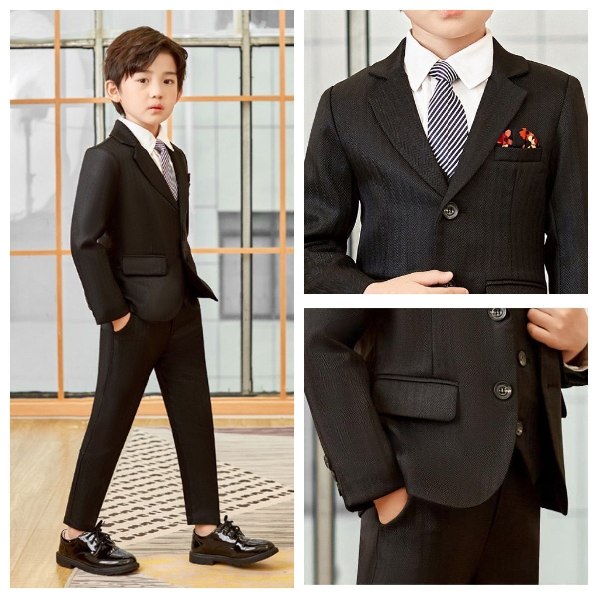 ファミリア カッターシャツ120 ネクタイ セット 入学式 卒園式 入園式