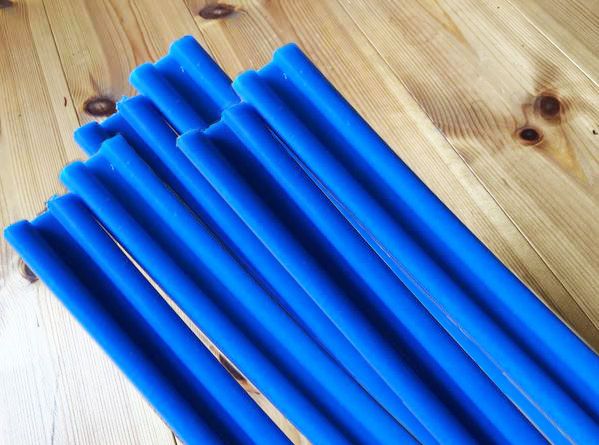 トレーラー用レール 約2ｍ 青 樹脂製 ロングサイズ 6本セット rail-blue-6 *滑るレール *すべるレール *スリップレール