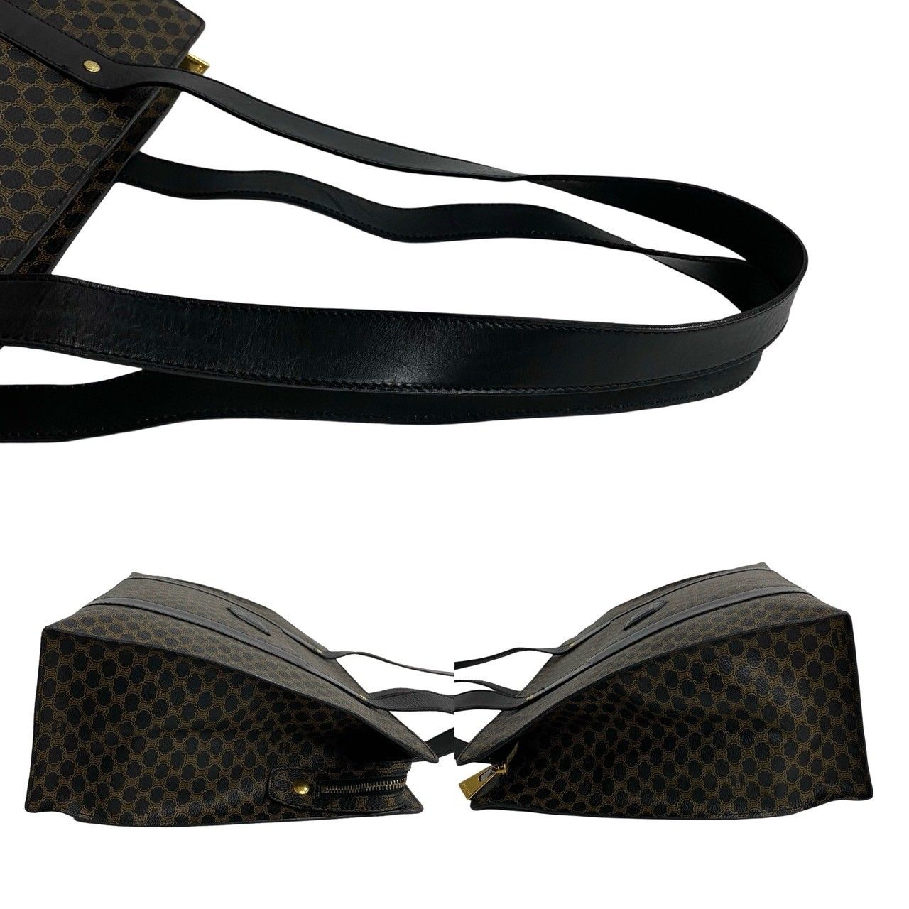 極 美品 CELINE セリーヌ マカダム ブラゾン 柄 トリオンフ ロゴ