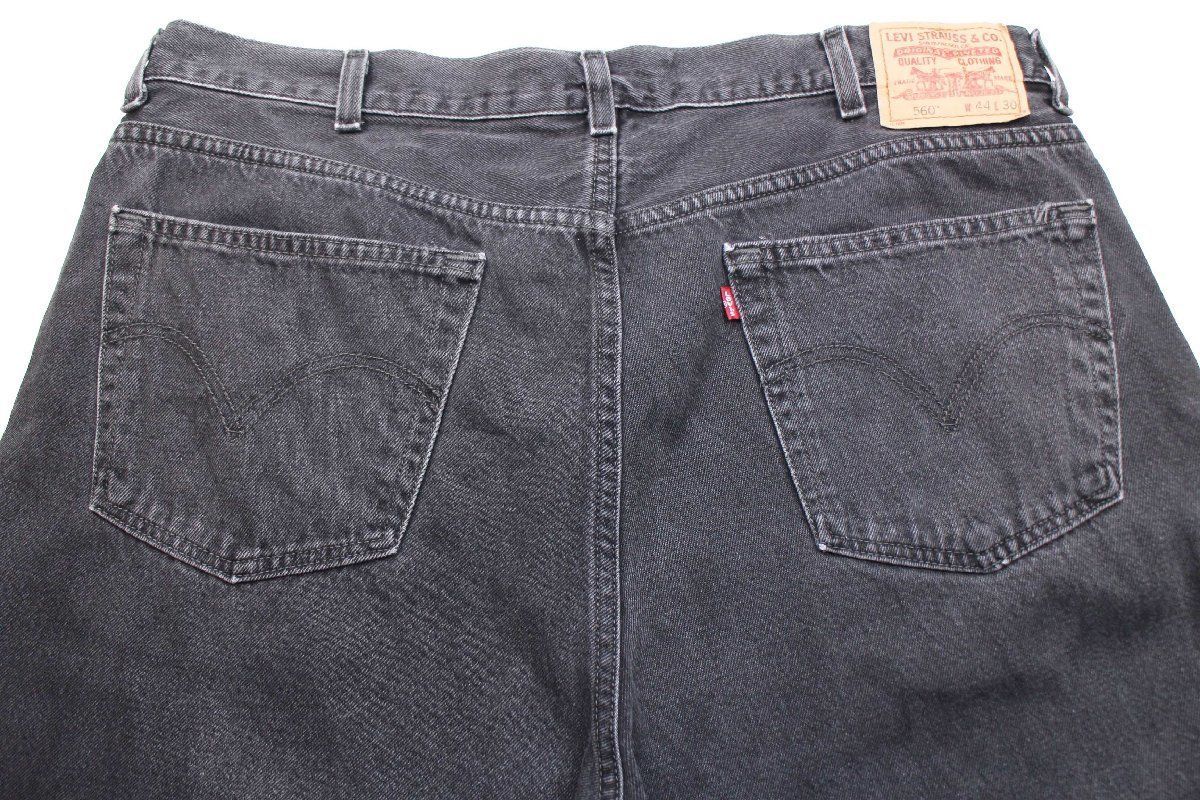 美品　ブラック　リーバイス　560 W44 L30 levi's 00s 00s Levi'sリーバイス 560 ブラック デニムパンツ w44 L30