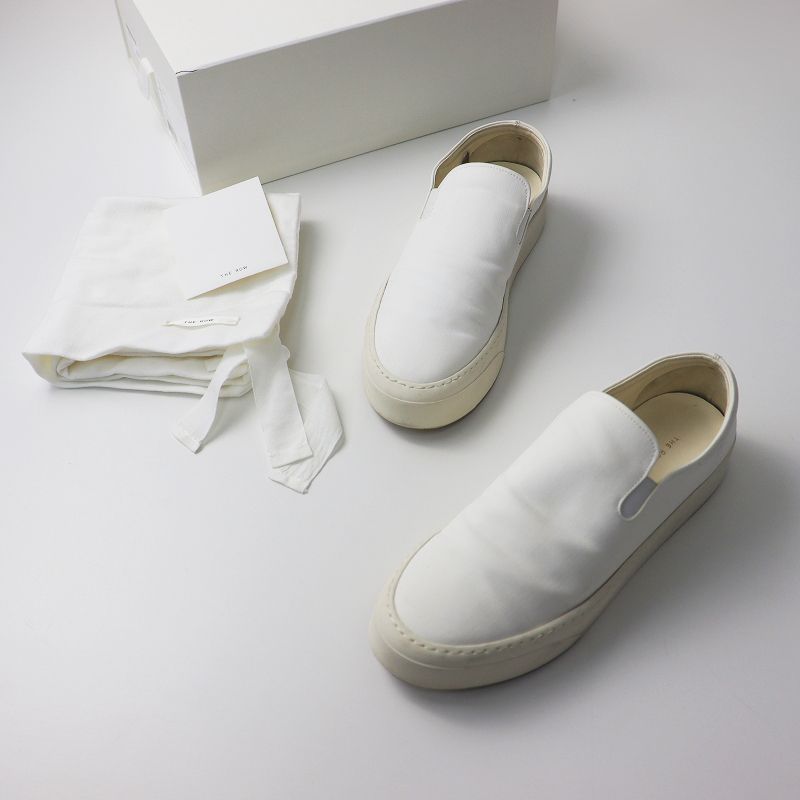 THE ROW ザロウ Marie H canvas slip-on sneakers マリーH キャンバス 