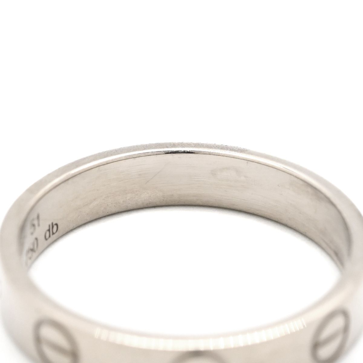 カルティエ Cartier リング 指輪 ミニラブリング K18WG ホワイト