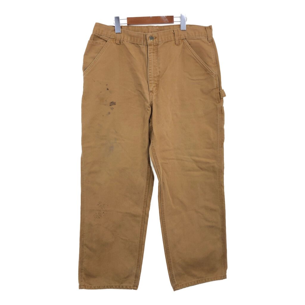 Carhartt カーハート ダック ペインターパンツ ワーク 大きいサイズ ブラウン (メンズ W38 L30) 中古 古着 R1510
