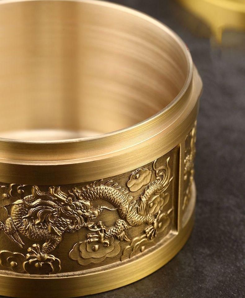 銅 細工 レリーフ竜紋茶壺 茶道具 香道具 工芸品 置物 銅 細工 レリーフ竜紋茶壺 茶道具 香道具 工芸品 置物 - メルカリ
