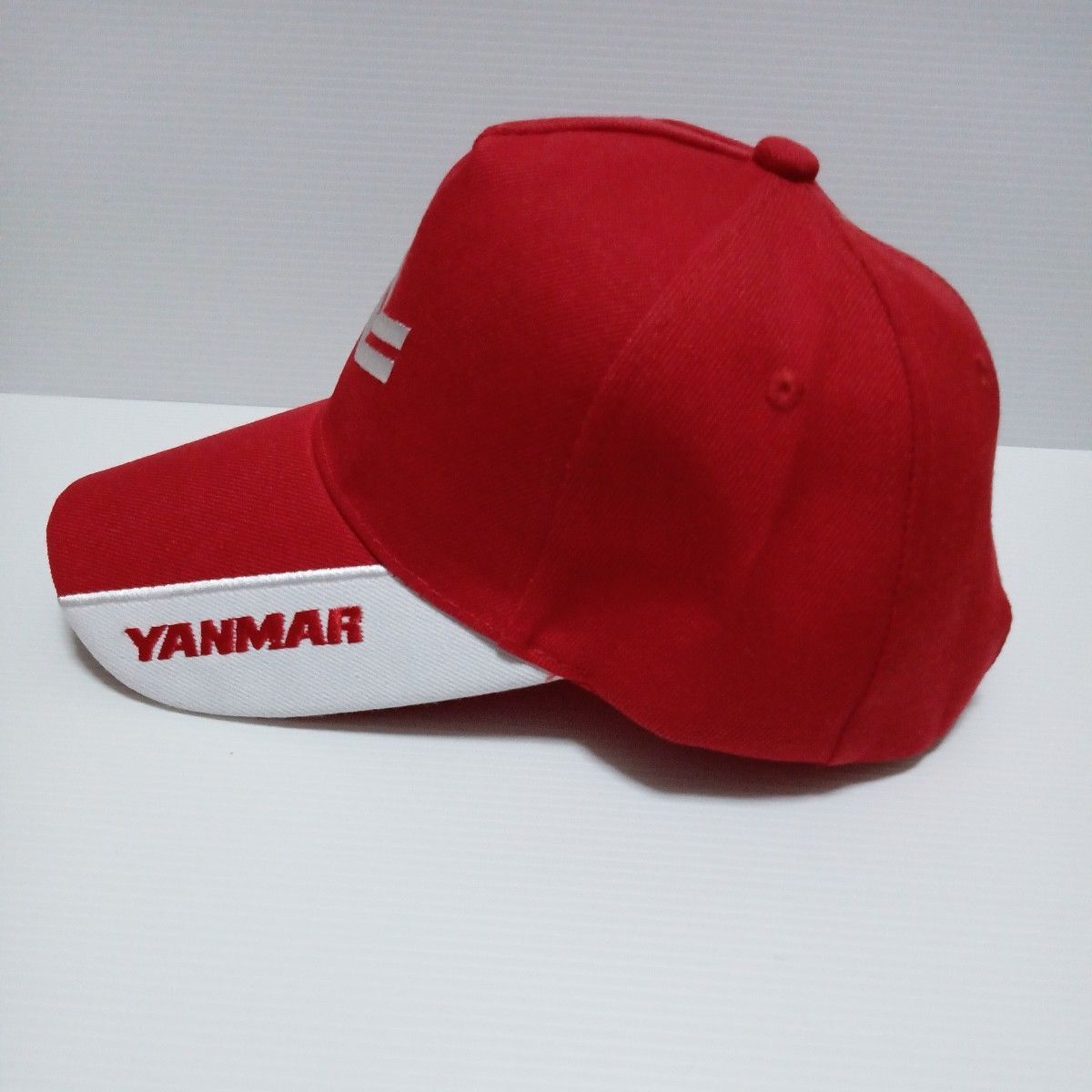 ヤンマー「YANMAR キャップ」刺繍 帽子 赤/白