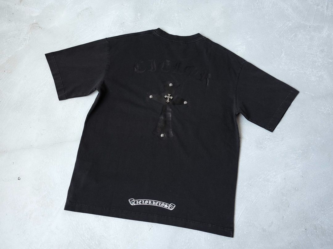 Chrome Hearts 25SS ウォッシュド＆エイジングプリント ホースシュー クルーネック 半袖Tシャツ