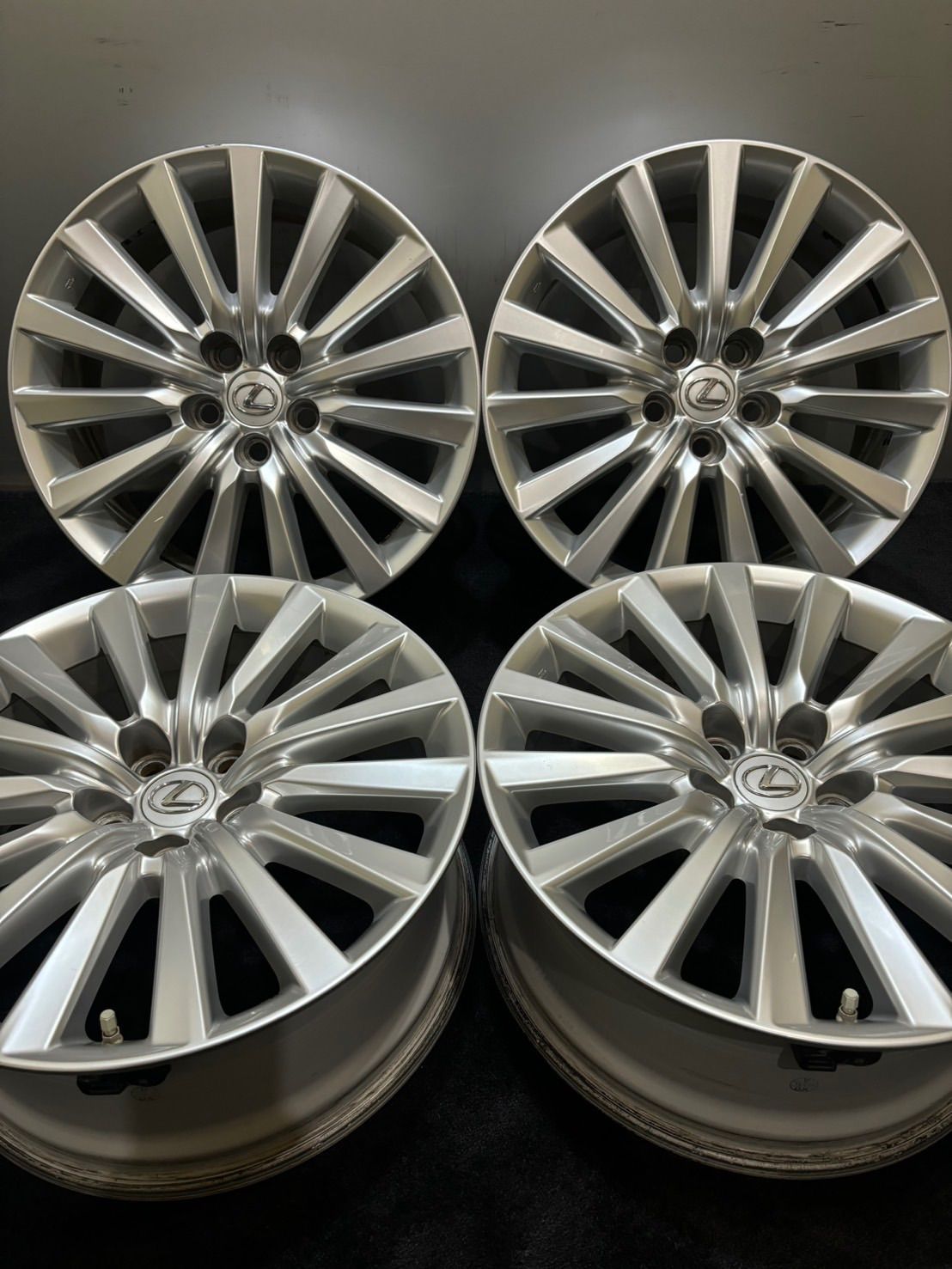 レクサス LS460 LS600h 後期 純正 OP 19インチ 8J 35 120 5H アルミホイール 4本 40 アルファード ヴェルファイア 1-K201