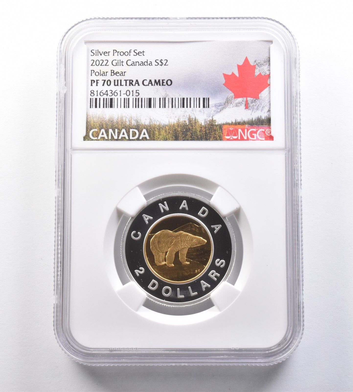 2025年 カナダ 2ドル金箔銀貨 プルーフセット シロクマ PF70 UCAM NGC