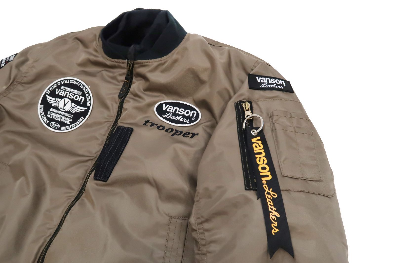 バンソン VANSON MA-1 trooper ジャケット 着脱式フロントネック