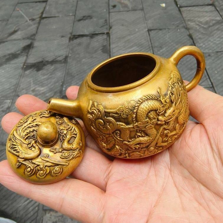 真鍮  龍鳳  徳利  茶壺 煎茶道具  茶道  工芸品  置物 真鍮 龍鳳 徳利 茶壺 煎茶道具 茶道 工芸品 置物 - メルカリ