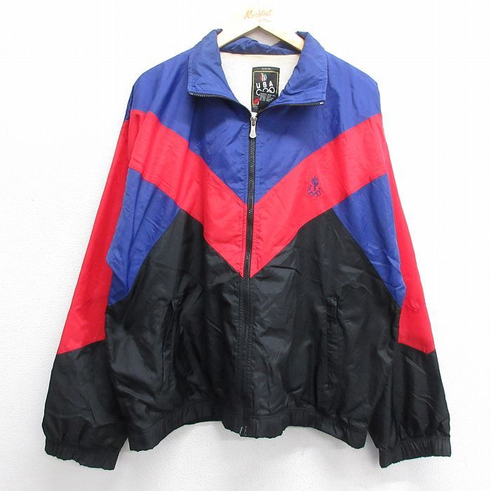 XL/古着 JCペニー 長袖 ナイロン ジャケット メンズ 90s USA