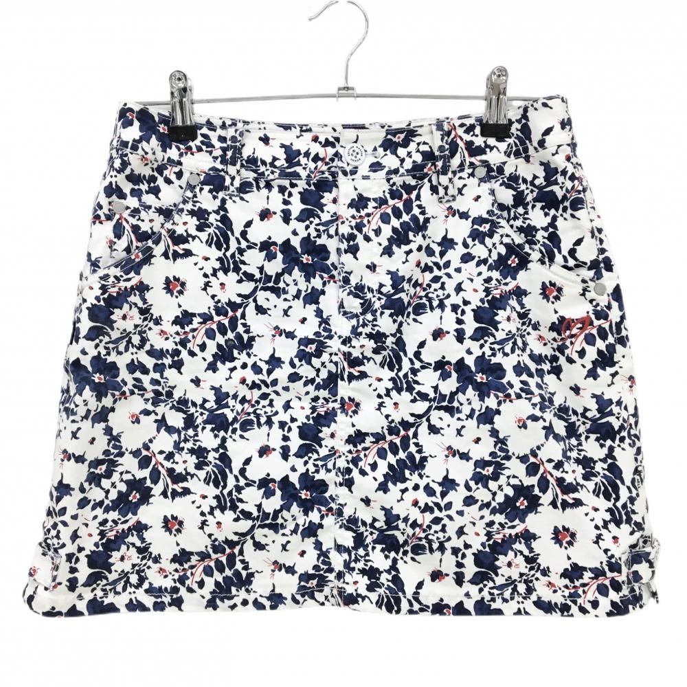 マスターバニー スカート 白×ネイビー 花柄 レディース 1(M