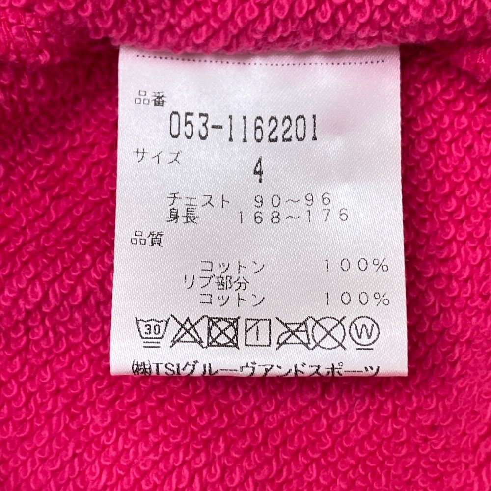 サイズ：4 PEARLY GATES パーリーゲイツ  スウェット  ピンク系 [240101459210] ゴルフウェア メンズ ストスト サイズ：4 PEARLY GATES パーリーゲイツ スウェット ピンク系