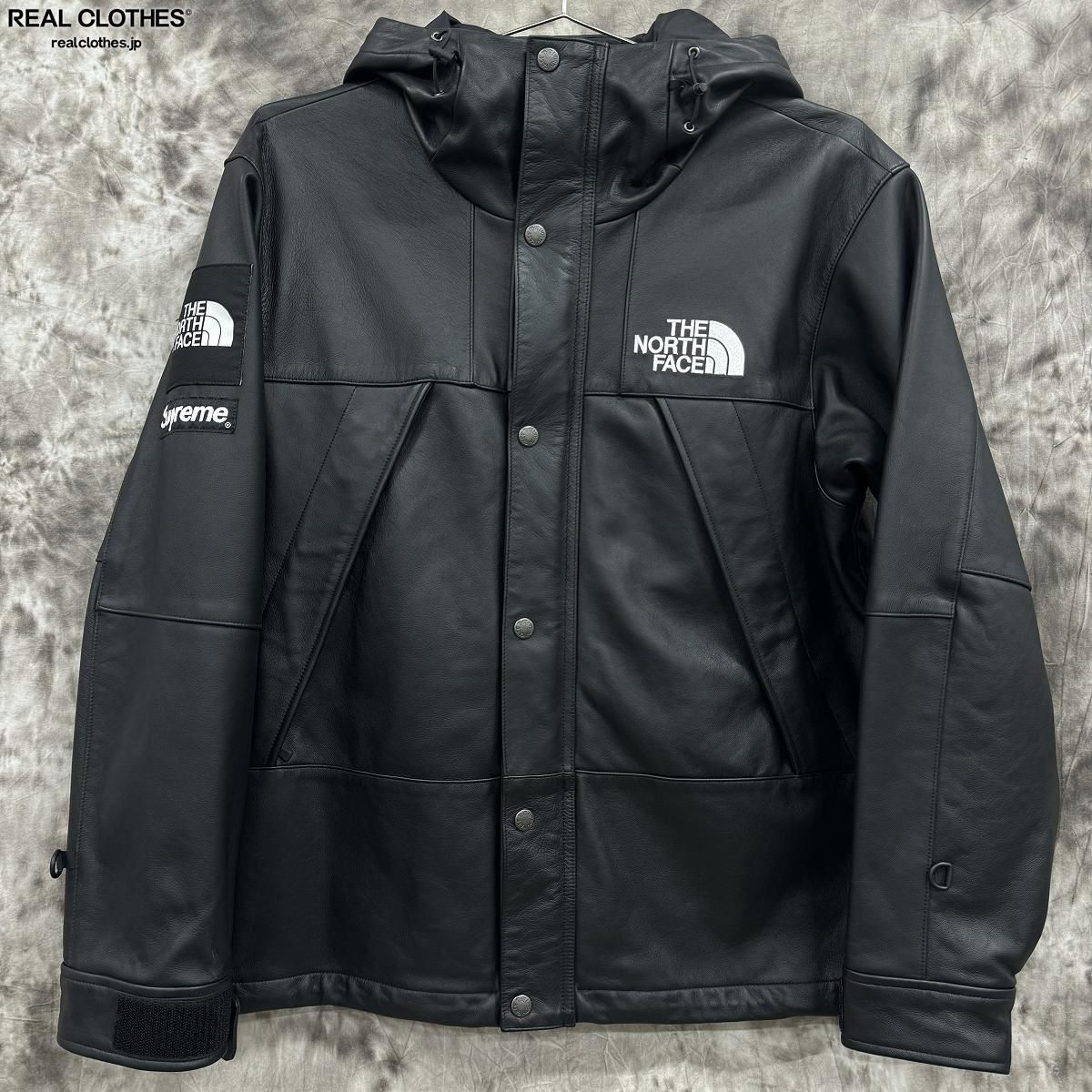 ※専用 L シュプリーム ノースフェイス 黒レザー マウンテンパーカー supreme THE NORTH FACE レザーマウンテンパーカー