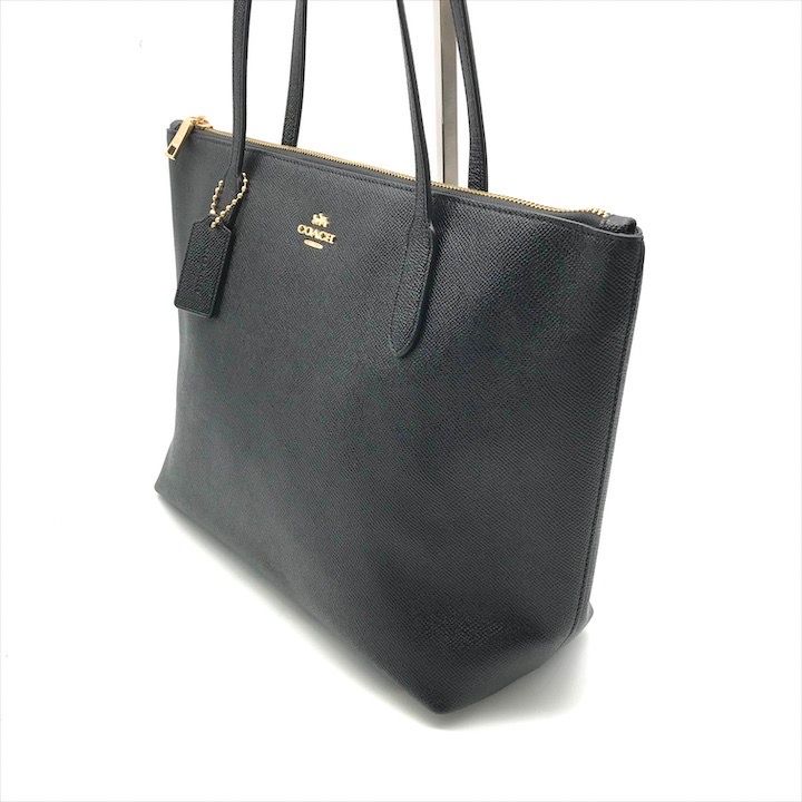 美品 COACH コーチ レザー ゴールド金具 フィオナ ジップ ハンド