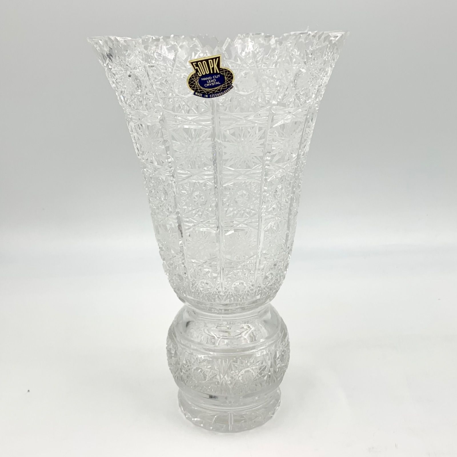 ボヘミア ハンドカット クリスタル 花瓶 - 花瓶